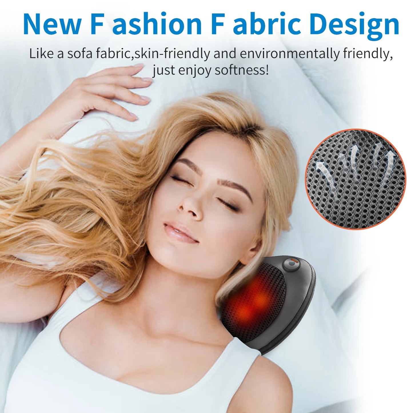 Relaxation Vibrating Heated Massage Pillow