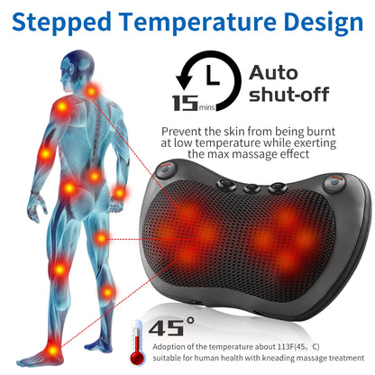 Relaxation Vibrating Heated Massage Pillow