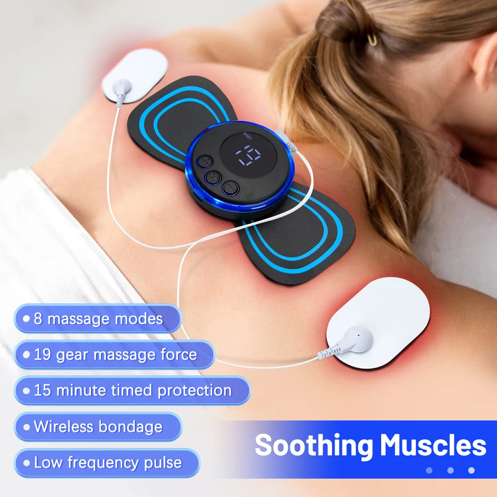 Mini EMS Neck Massager – Portable Muscle Stimulator & Fatigue Relief Tool