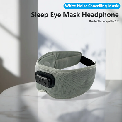 Bluetooth 5.2 Silk Sleep Mask with Noise-Canceling Headphones & Auto Shutoff.