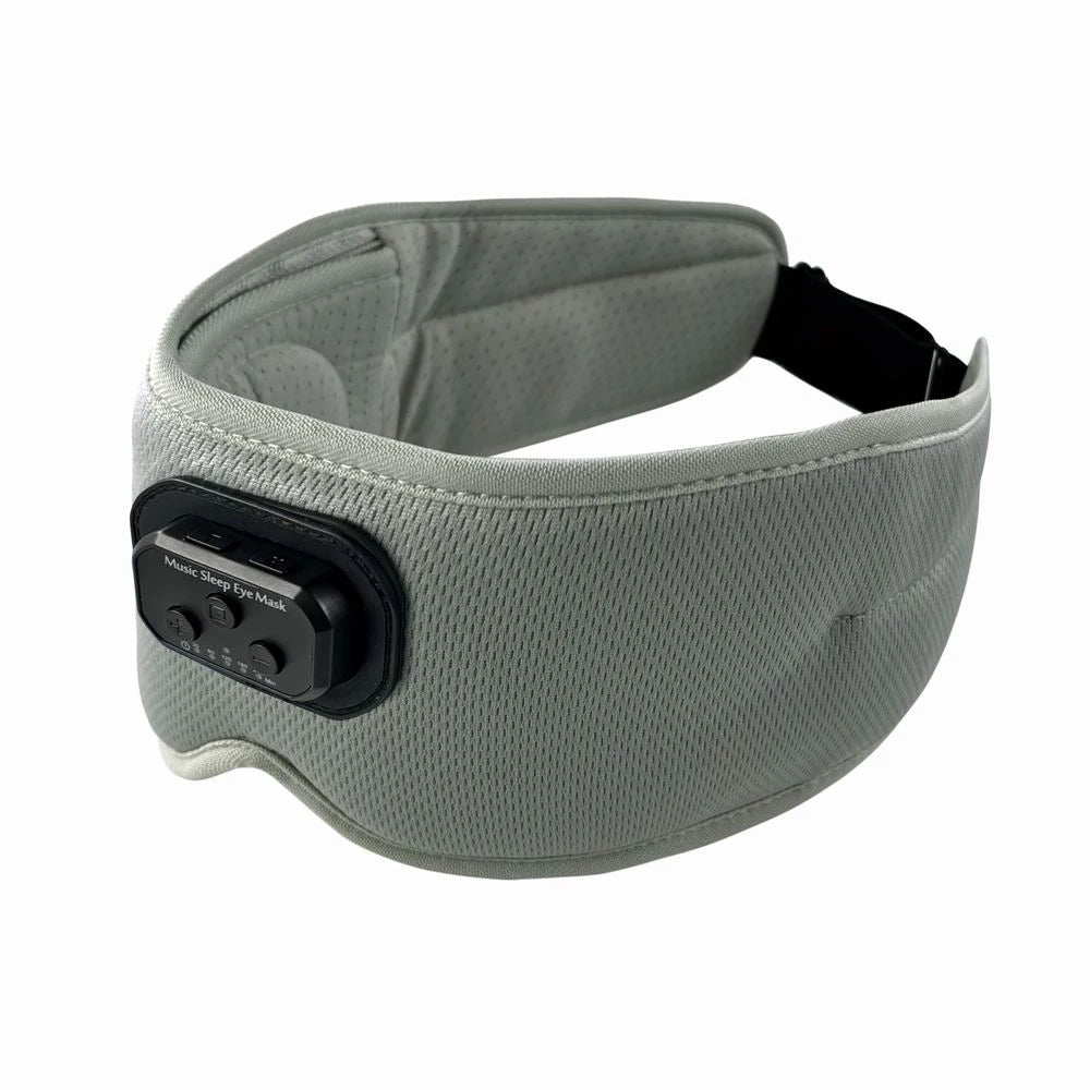 Bluetooth 5.2 Silk Sleep Mask with Noise-Canceling Headphones & Auto Shutoff.