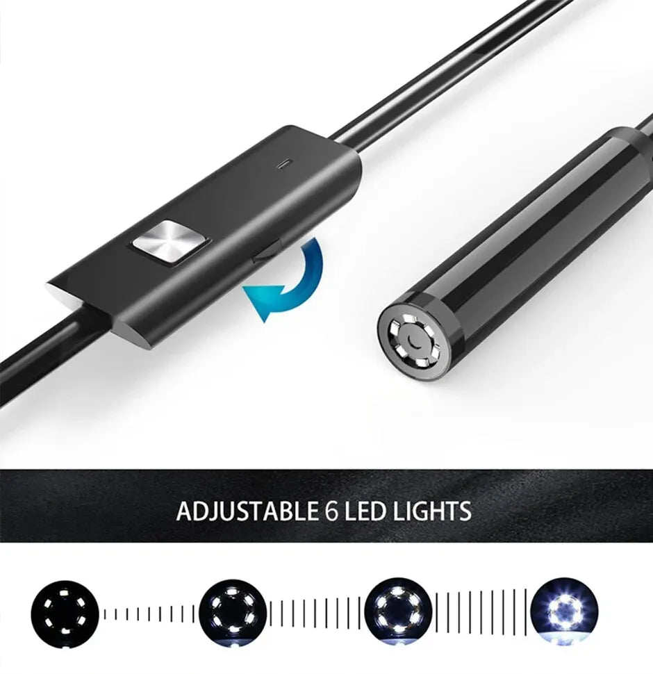 7.0MM TYPE-C Endoscope Camera IP67 Waterproof 6 LED